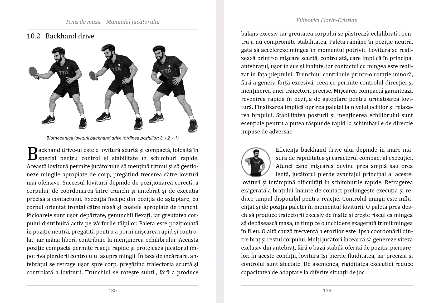 Biomecanica loviturii backhand